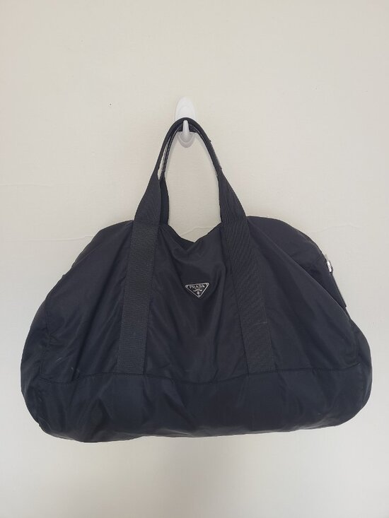 Prada Handbags - Prada Nylon Travel Duffle Bag Black